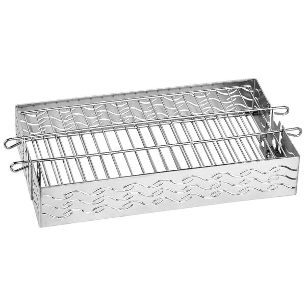 Functional Stainless Steel Grill Basket Suitable for Various Spit Rod Sizes