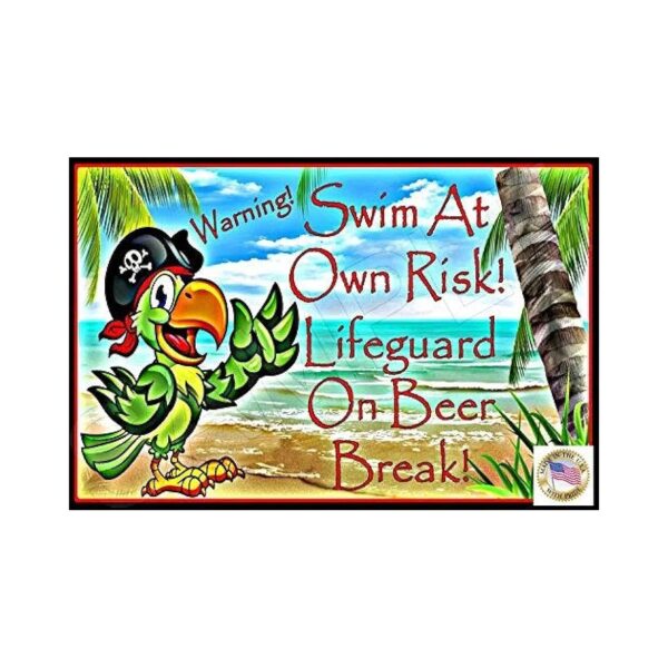 Funny Beach Decor Item For Poolside Parties Lifeguard On Beer Break