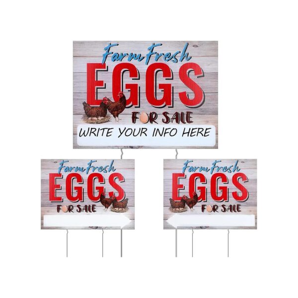 Funny Signs for Farm Fresh Eggs for Yard Lawn Patio and Indoor Display