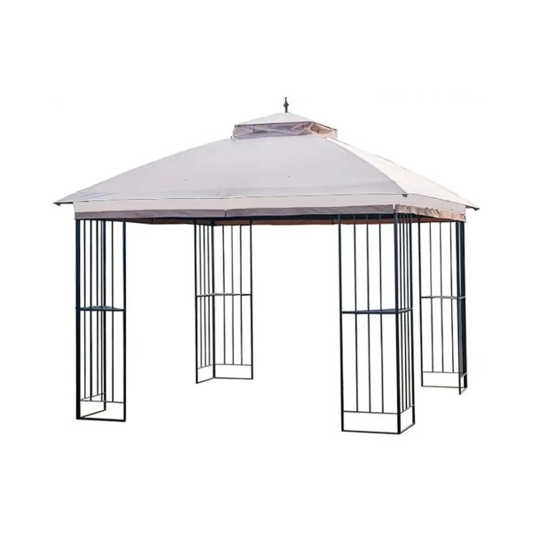 Garden Winds Replacement Canopy Top Cover for Square Steel Finial Gazebo Beige