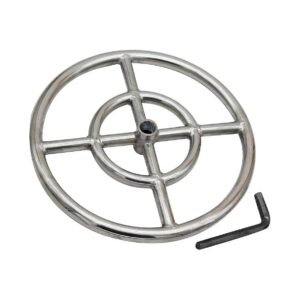 Gas Fire Pit Ring Burner with 12-Inch Stainless Steel Construction