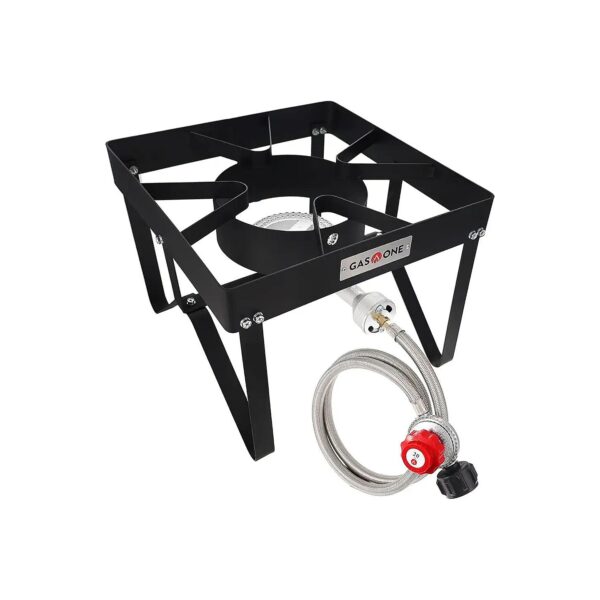 Gas Powered Outdoor Cooker Single Burner Propane Grilling Camping Stove