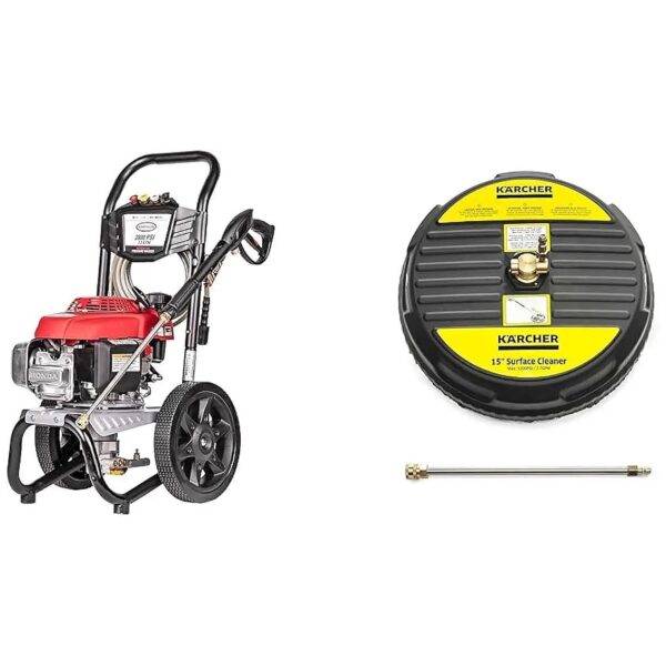 Gas Pressure Washer and Surface Cleaner Attachment for Tough Cleaning Jobs