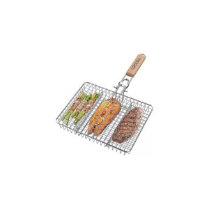 Generous Cooking Space Stainless Steel Grill Basket for Family BBQ