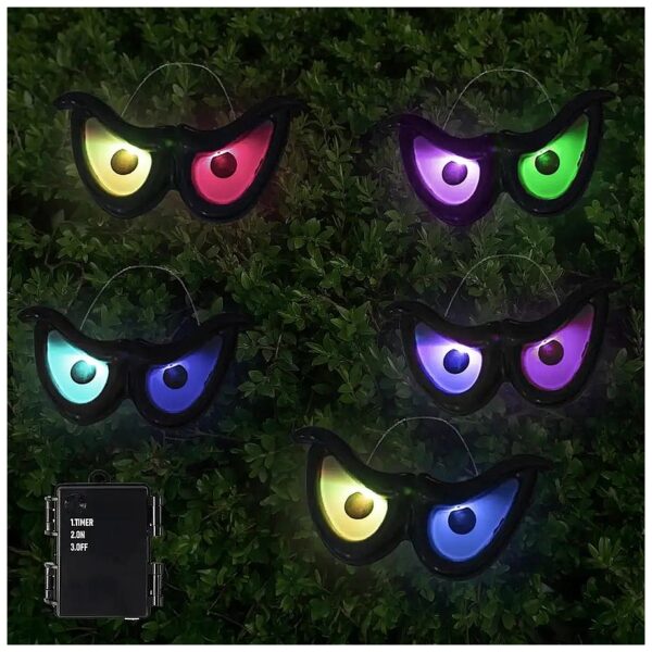 Ghostly Flashing Eyes LED String Lights for Indoor Outdoor Halloween Decor