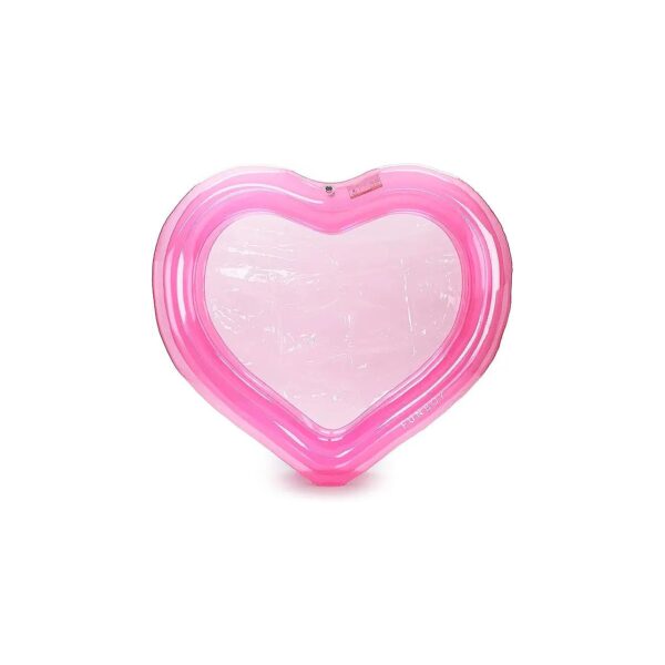 Giant Clear Pink Heart Kiddie Pool for Summer Pool Parties and the Beach