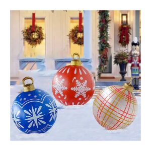 Giant Inflatable Christmas Balls with PVC Material for Holiday Season Decorations