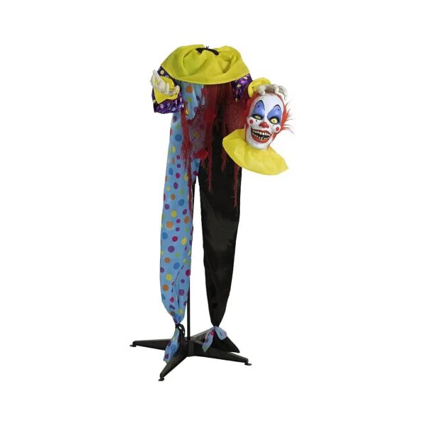 Giant Shaking Clown Halloween Decoration with Talking Animatronic Sounds and Lights