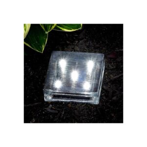 Glass Solar Brick Light with Rechargeable Battery and Easy Installation