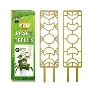 Gold Moon Phase Trellis Support for Indoor Climbing Plants