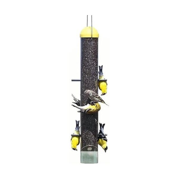 Goldfinch Friendly Feeding Station with Upside Down Feeding Ports and Perches