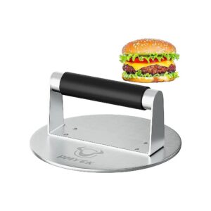 Grade 3 Inch Round Grill Press with Heat Resistant Handle