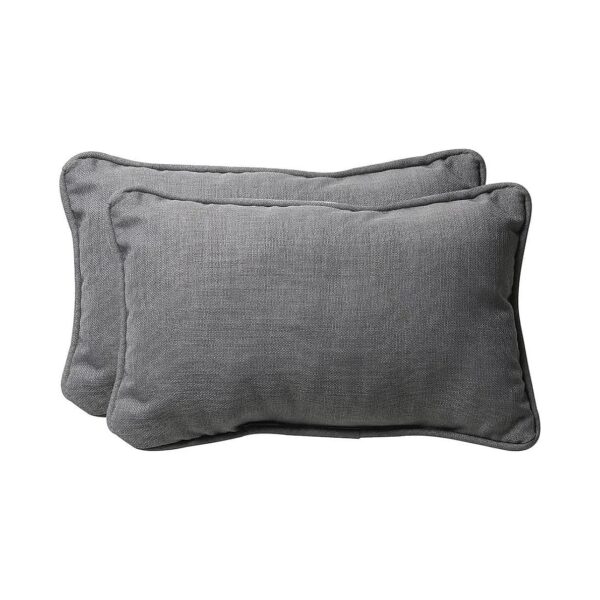 Gray Outdoor Indoorurname Pillows Polyester Fill Waterproof 2 Count