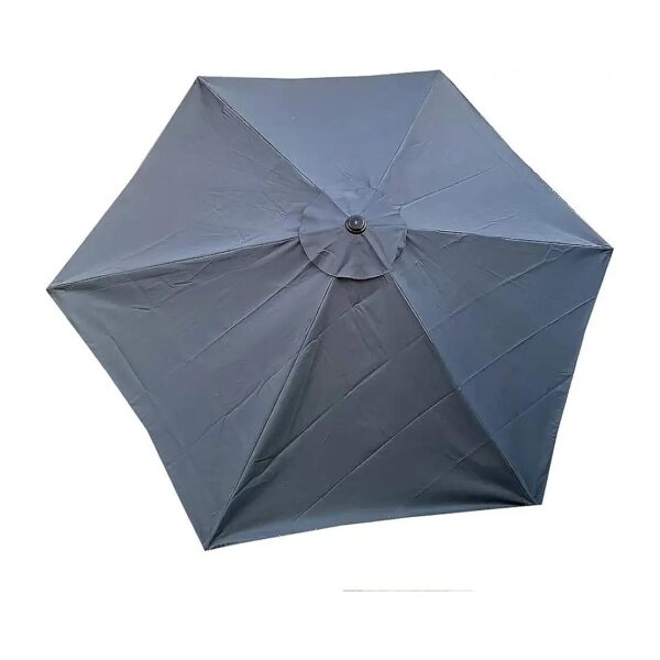 Gray Polyester Umbrella Canopy Replacement for 9 ft 6 Ribs Frame and Cover