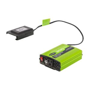 Green 300W Power Inverter with Sine Wave Technology and 2 USB Ports