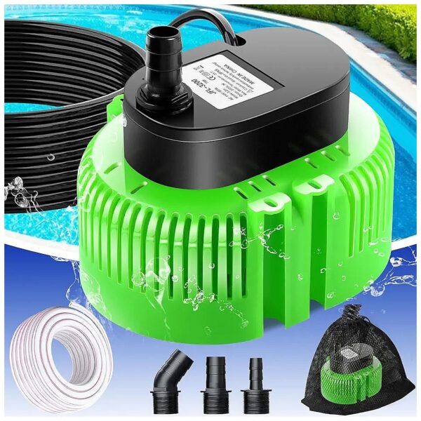 Green 850 GPH Above Ground Pool Cover Pump with Submersible Sump