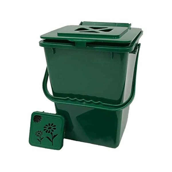 Green Compost Pail for 4 Gallon Waste Capacity