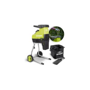 Green Electric Wood Chipper and Shredder for 15-Amp Power and Efficient Shredding