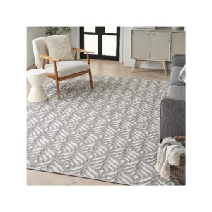 Grey 9x12 Low Pile Rug for Bedrooms Living Rooms and Dining Rooms