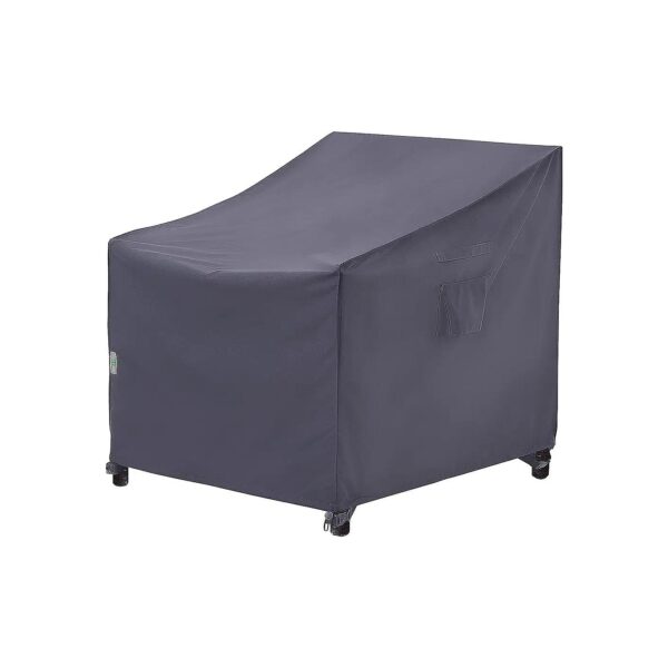 Grey Large Deep Seat Outdoor Chair Cover Heavy Duty Waterproof UV Resistant