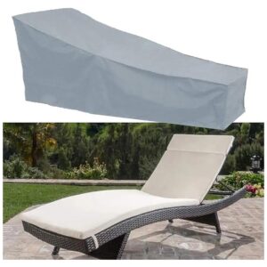 Grey Waterproof Lounge Chair Covers with 210D Polyester Breathable Material