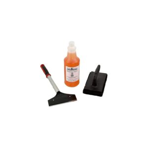 Griddle Cleaning Essentials Kit with Liquid Cleaner and Scraper for Flat Top Grills