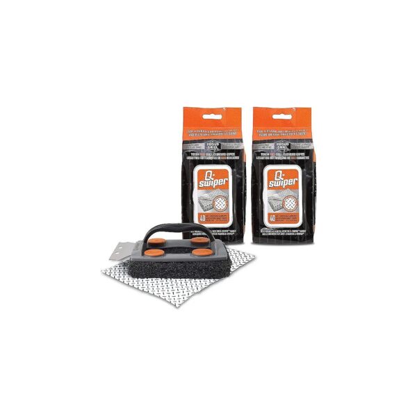 Grill Brush with Scraper and BBQ Grill Cleaning Wipes for a Deliciously Clean Grill