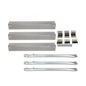 Grill Parts Replacement Kit with Stainless Steel Burners and Heat Plates for Char-Griller