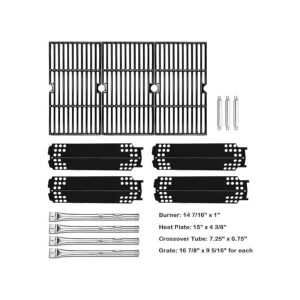 Grill Repair Kit for Charbroil 4-Burner Grills with Grill Burners and Heat Plates