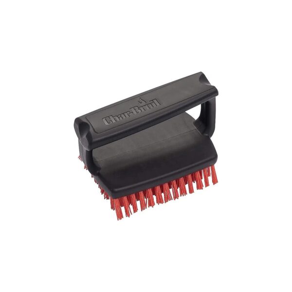 Grill Surface Cleaning Brush with Red Nylon Bristles for Safe and Effective Use