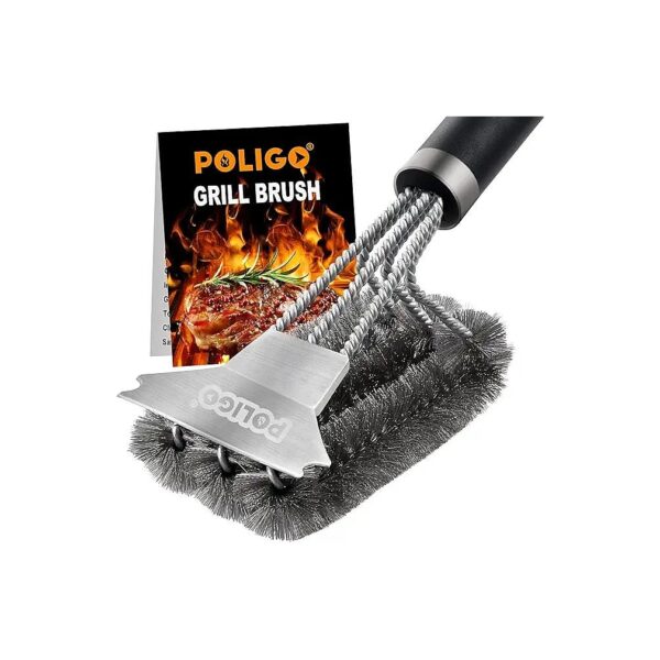 Grill Wizard Brush and Scraper for Cleaning Tough Grill Residues and Grates