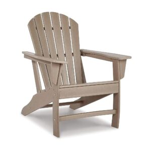 HDPE Adirondack Chair with Light Brown Color and Easy-to-Follow Assembly Instructions