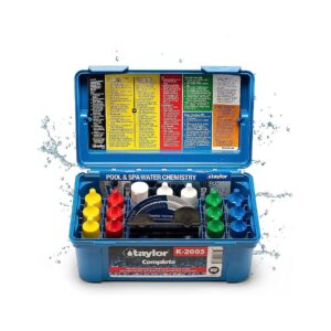 HR Pool Water Test Kit for Total and Free Chlorine Bromine Alkalinity and pH Levels