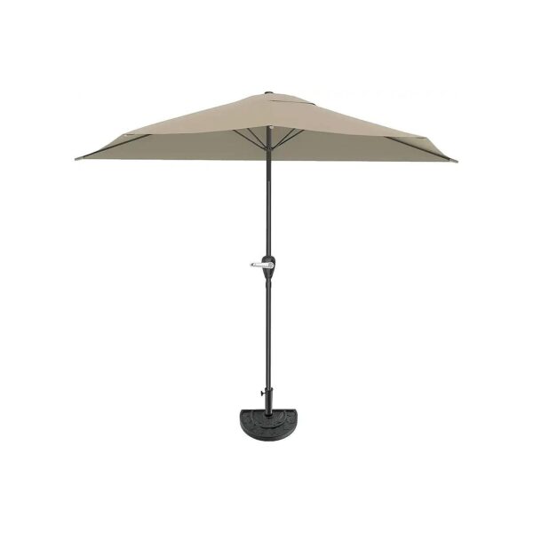 Half Umbrella with Vented Canopy for Sturdy and Comfortable Shade Sand