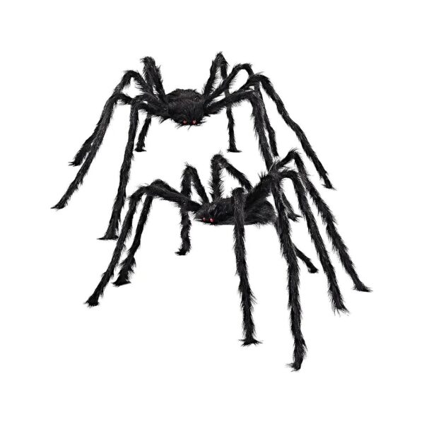 Halloween Giant Black Spiders with Bendable Legs for Party Decor and Haunted House