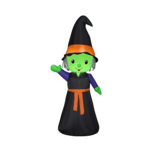 Halloween Inflatable 4 Foot Witch with Lighted Accent