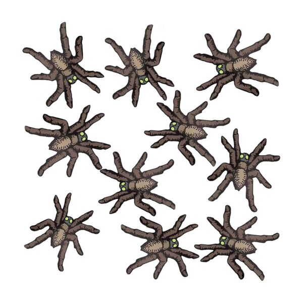 Halloween Magnet Decorations Pack of 10 Spiders Black 4 inches