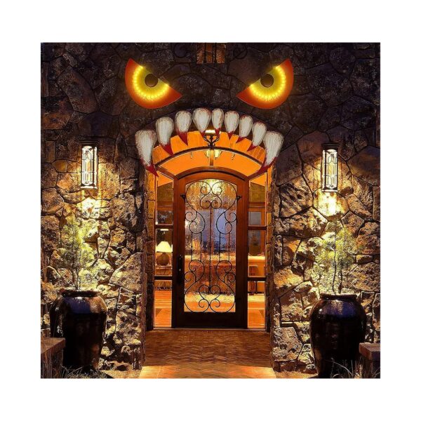 Halloween Outdoor Decoration Kit Monster Face Archway Decoration with LED Eyes