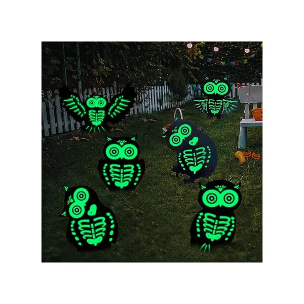 Halloween Outdoor Yard Decorations Black Owl Plastic Signage Kit