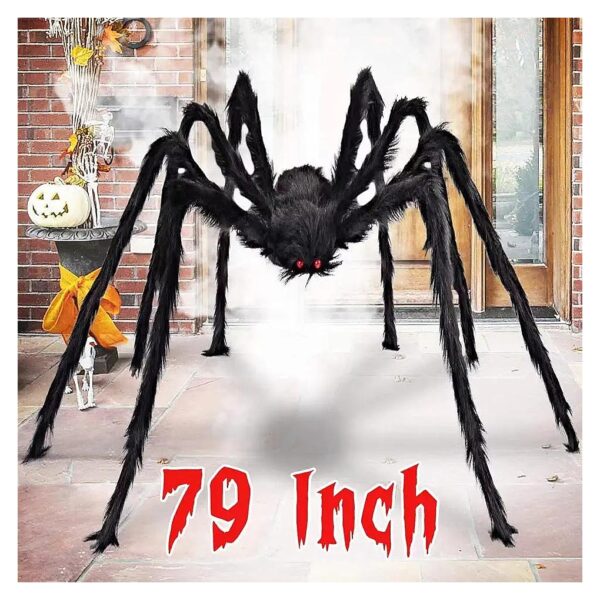 Halloween Spooky Outdoor Decorations Giant Spider Fake Spider Props Black