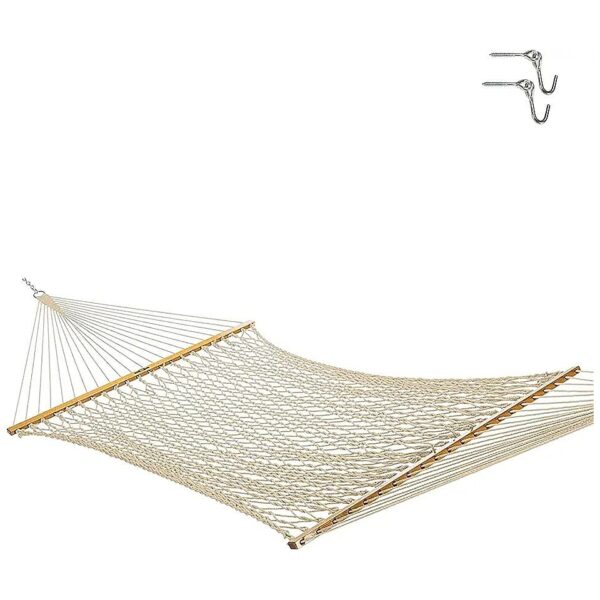 Hammock with 450 LB Weight Capacity, Tree Hooks, and Free Extension Chains for Comfort