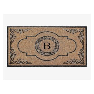 Hand Crafted Monogrammed Front Door Mat with 36 x 72 Inch Dimension