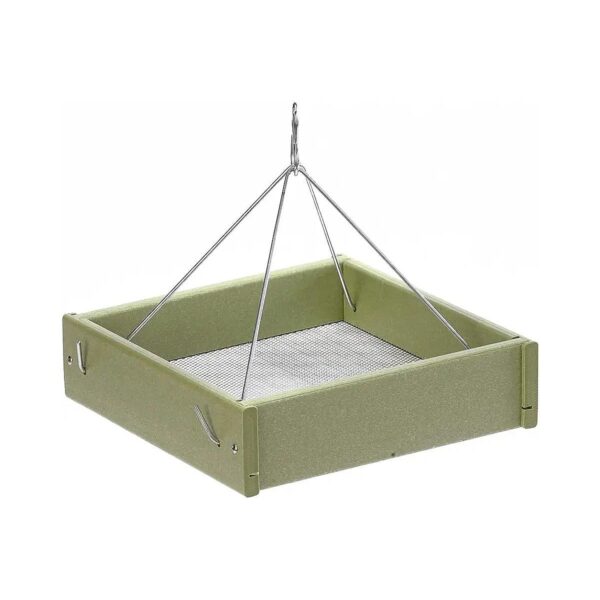 Hanging Bird Feeder with Patented Mesh Bottom for Healthy Birds