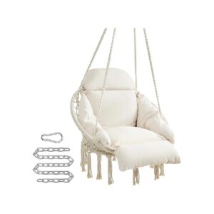 Hanging Chair with Tassels and Eye-Pleasing Design for Boho Chic