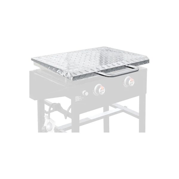 Hard Top Lid Griddle Cover, Silver, 36-Inch Size, Wind and Rain Resistant