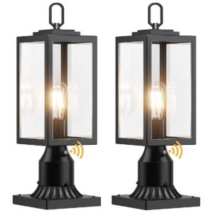 Hard-Wired Exterior Pole Lantern Lights with Easy Installation and E26 Bulb Compatibility