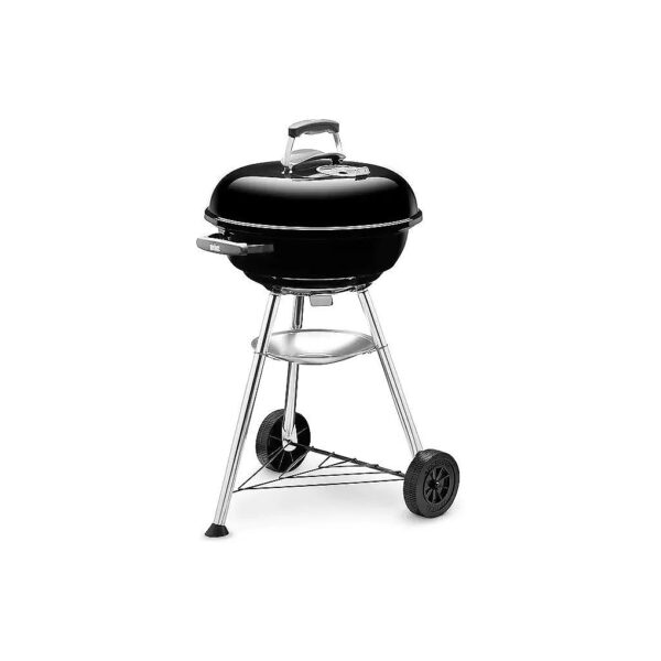 Heat-Resistant Outdoor Charcoal BBQ Grill with Porcelain-Enamelled Bowl and Wheels