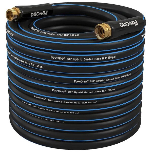 Heavy Duty 100ft Black Polymer Garden Hose with No-Leak Guarantee and 2-Year Warranty