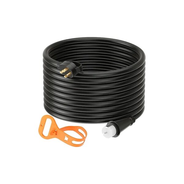 Heavy Duty 10FT Generator Extension Cord 50 Amp 125V UL Listed Power Cord Black