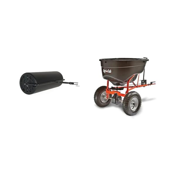 Heavy Duty 18 Inch Poly Tow Lawn Roller with 130 Pound Spreader Capacity